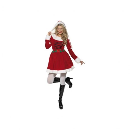 Costumatie Miss Santa Hood S – Costume Craciunite Sexy –
