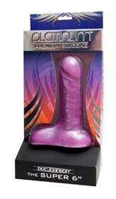Dildo PLATINUM PURE SILICONE 6'' COCK PURP - Producatori -