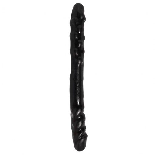 Dildo dublu Basix Rubber Works 16 negru – Dildo Dublu –