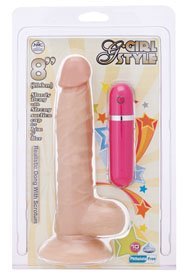 G-Girl Style 8inch Vibrating Dong - VIBRATOARE REALISTICE -