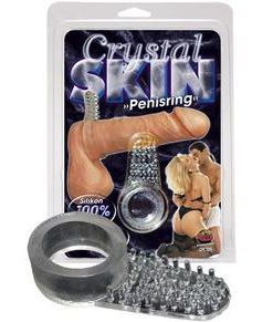 Inel erectie penis Crystal Skin Penisring cu stimulare clitoridiana - Erectii Puternice -