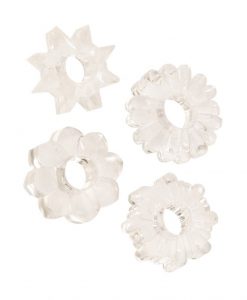 Inele pentru Penis Basic Essentials transparente - Inele Stimulatoare -