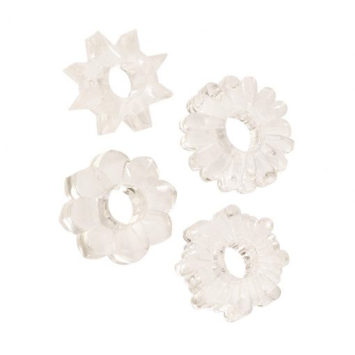 Inele pentru Penis Basic Essentials transparente – Inele Stimulatoare –