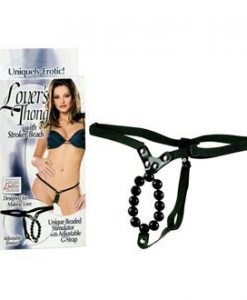 Lover's Thong With Stroker Beads - VIBRATOARE CLITORIS -