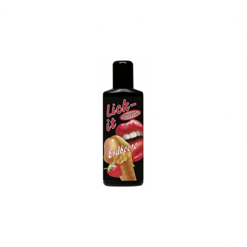 Lubrifiant Lick It cu capsuni 100ml – Lubrifianti cu Arome –