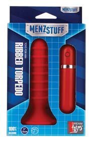 MENZSTUFF RIBBED TORPEDO VIBRATOR 10.5 cm - VIBRATOARE PUNCTUL G -