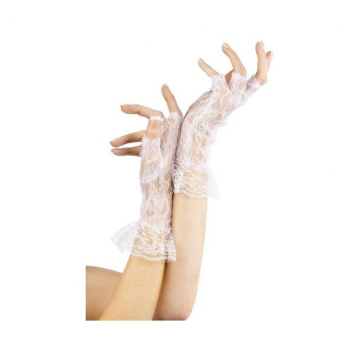 Manusi Fingerless Albe – Manusi Sexy –