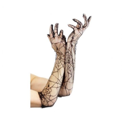 Manusi Spiderweb – negre – Manusi Sexy –