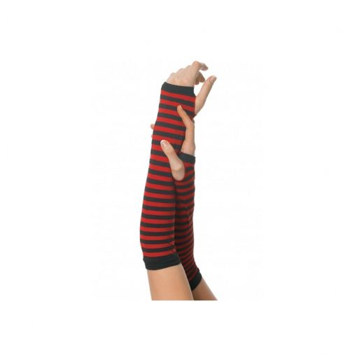 Manusi – Striped Warmers- negru/alb – Manusi Sexy –