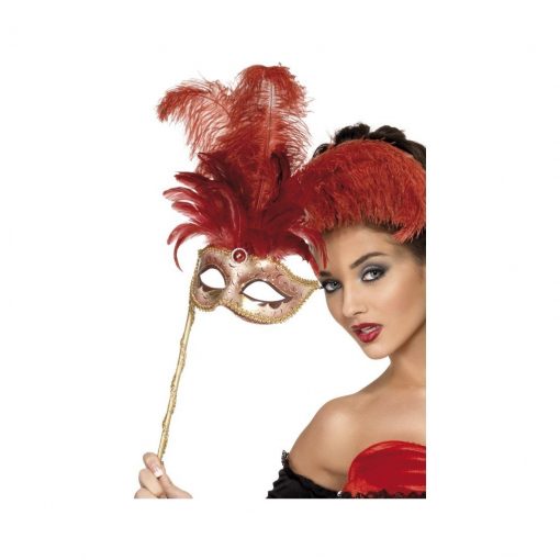 Masca Baroque rosie – Masti Sexy –