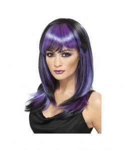 Peruca Glamour - negru/mov - Peruci -