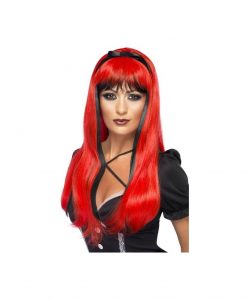Peruca rosu si negru - Peruci -
