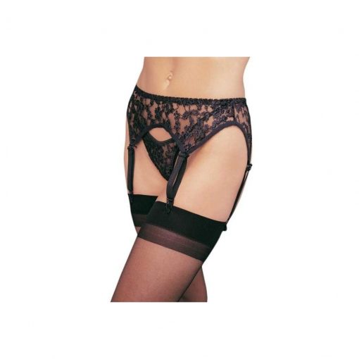 Set Portjartier si Bikini alb XXL – Lenjerie Sexy XXL –
