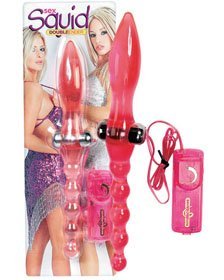 Sex Squid Double-Ender - Clear Hot Pink - VIBRATOARE DUBLE -