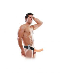 Strap-On Vibrating Hollow 8 natural - Strap On -