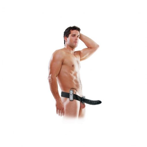 Strap-On Vibrating Hollow 8 negru – Strap On – Strap-On Vibrating Hollow 8 negru – Strap On –