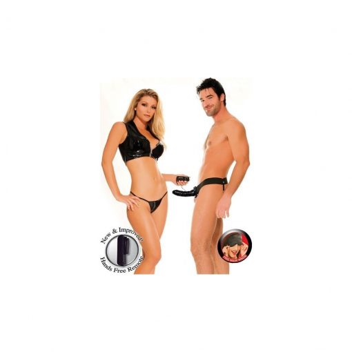 Strap-On unisex cu vibratii Hollow Fantasy negru – Strap On – Strap-On unisex cu vibratii Hollow Fantasy negru – Strap On –