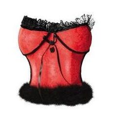 Veioza in forma de corset rosu