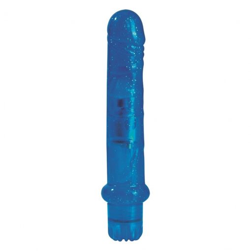 Vibrator Jammy Glitter albastru – Vibratoare Realiste –