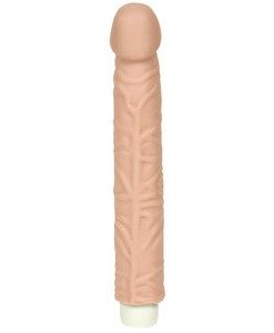 Vibrator Realistic QUIVERING COCK 10 BLACK si WHITE - Vibratoare de Lux -