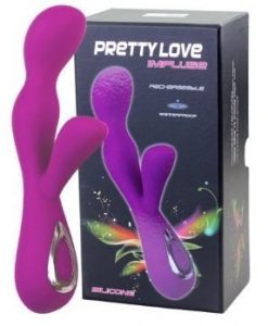 Vibrator cu stimulare vaginala si clitoridiana PRETTY LOVE IMPULSE